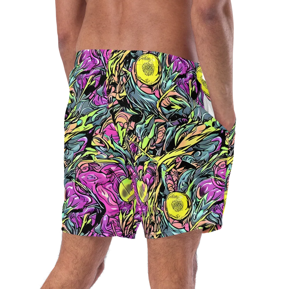 Prism Garden on Swim Trunks — Right Back