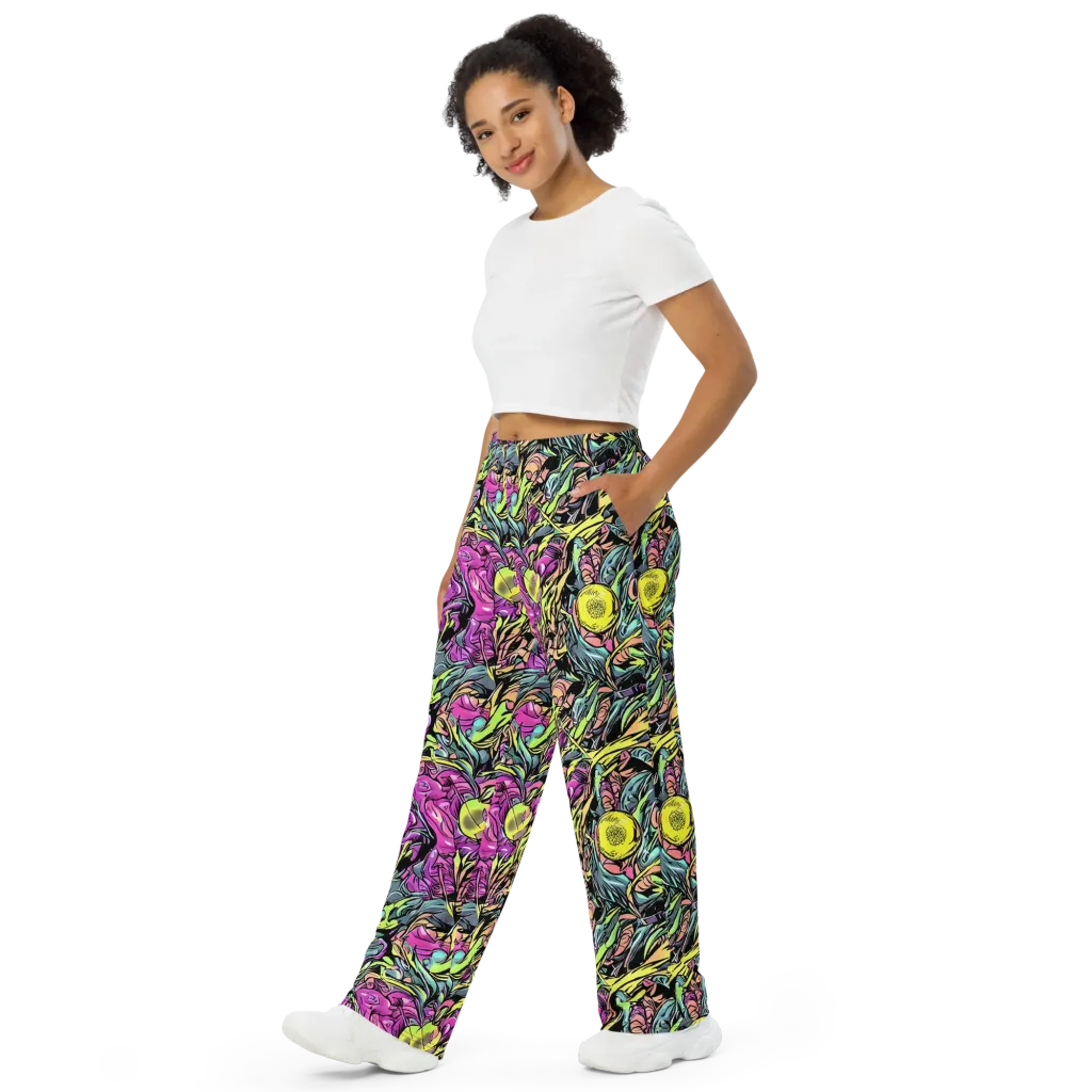 Prism Garden on Wide-Leg Pants — Left Front