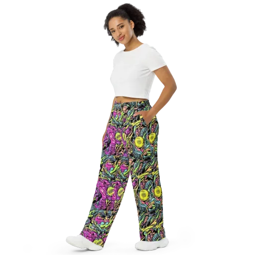 Prism Garden on a Wide-Leg Pants