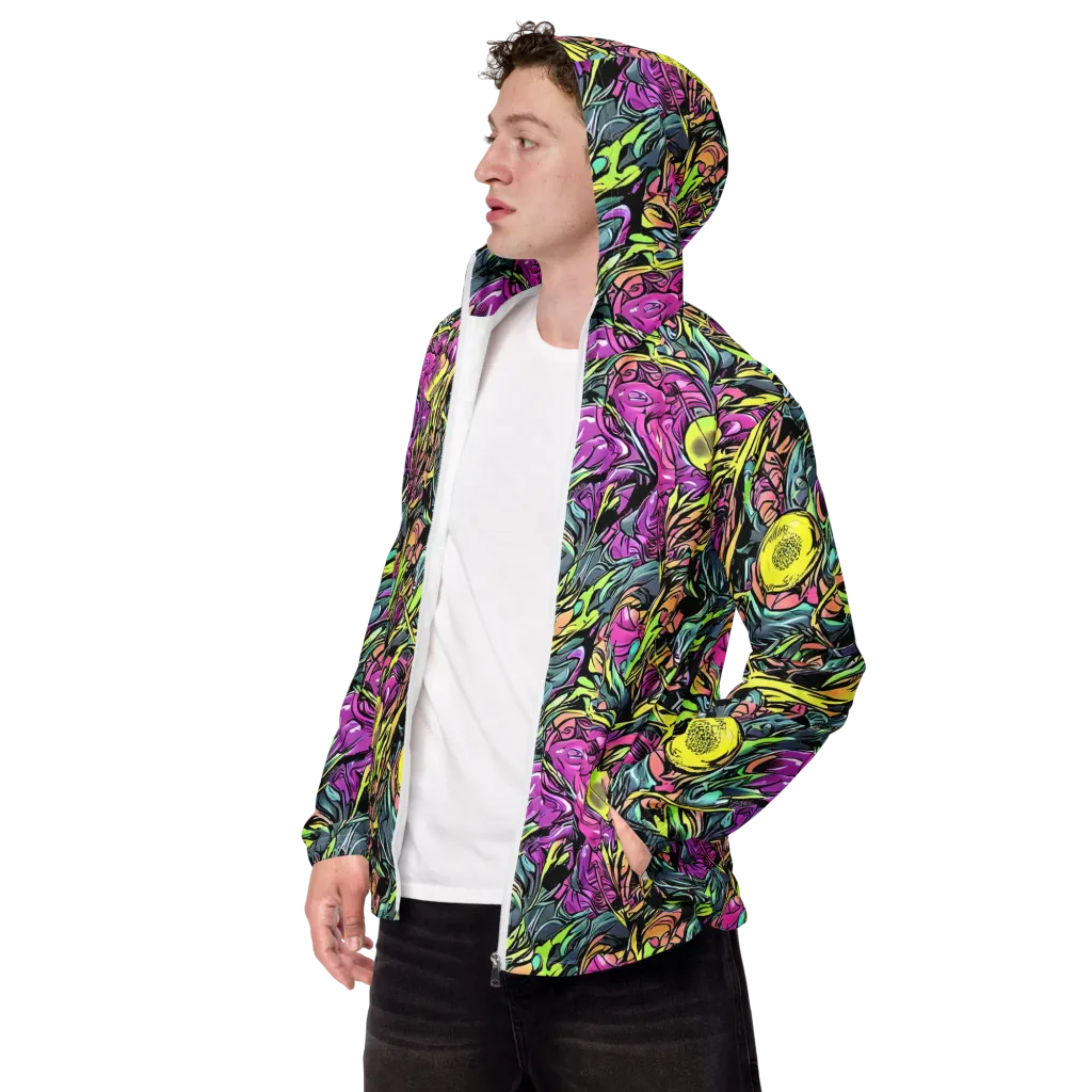 Prism Garden on Men's Windbreaker — Left Front
