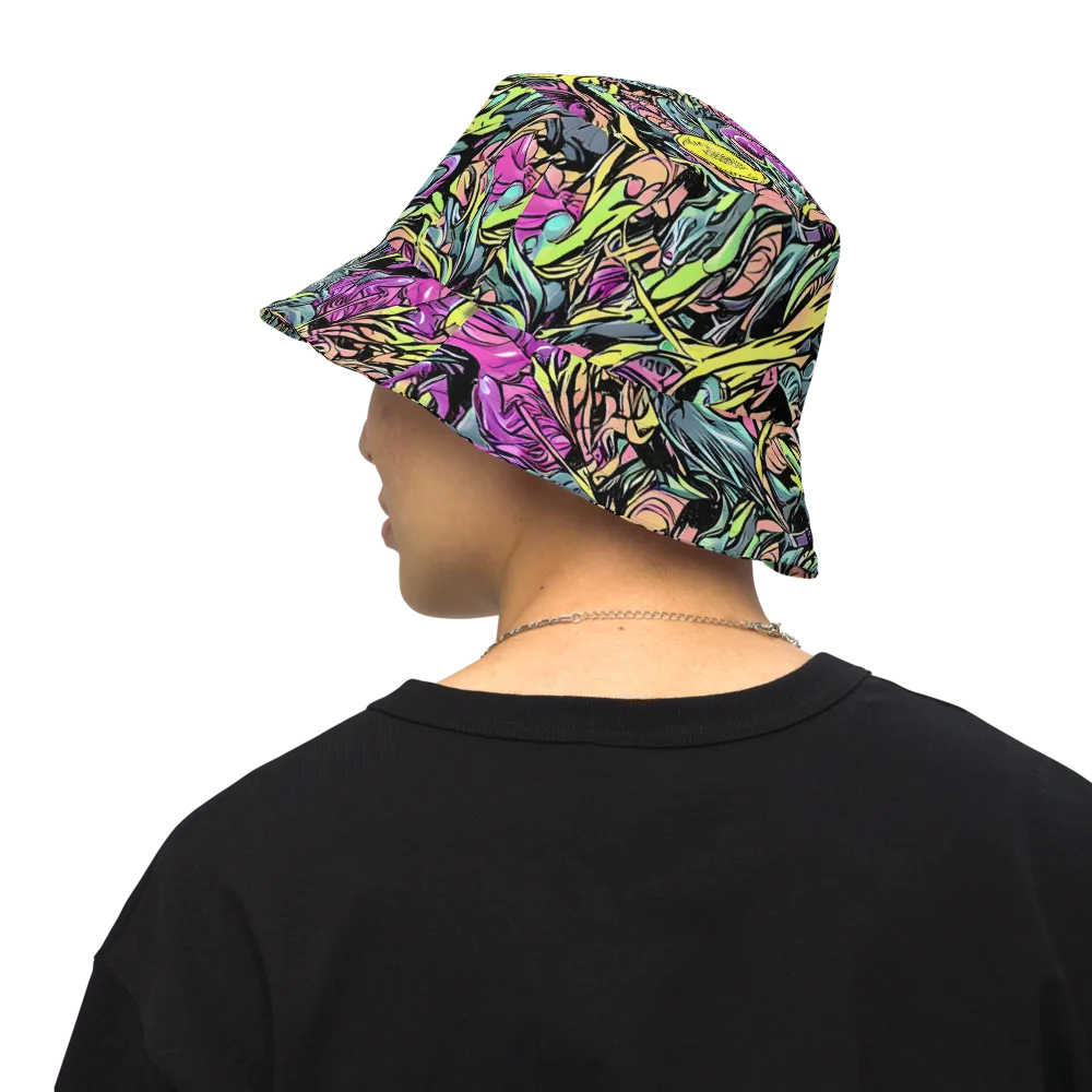 Prism Garden on Reversible Bucket Hat — Back Inside