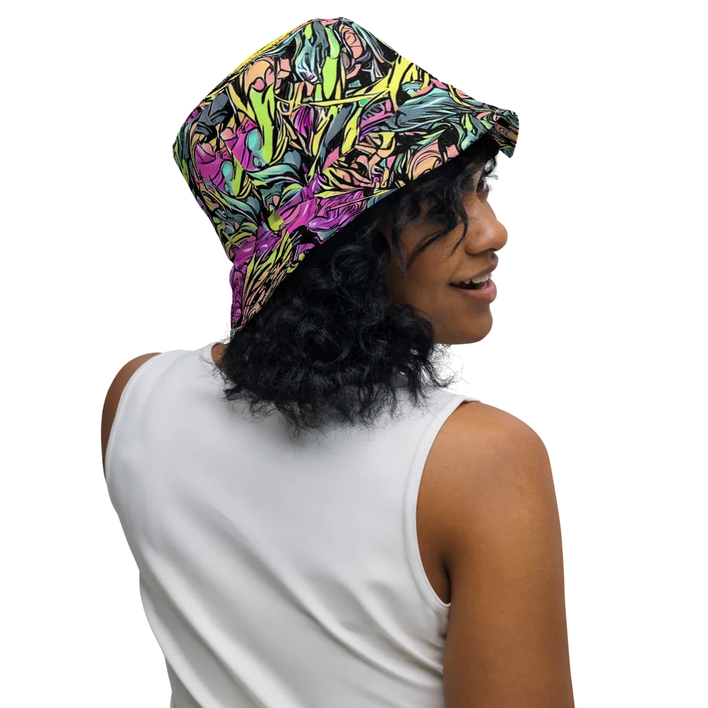 Prism Garden on Reversible Bucket Hat — Right Outside