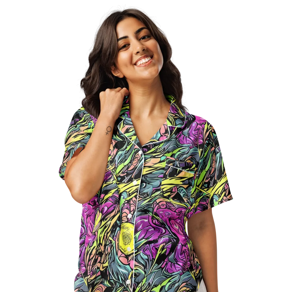 Prism Garden on Women's Short Sleeve Pajama Top — Front