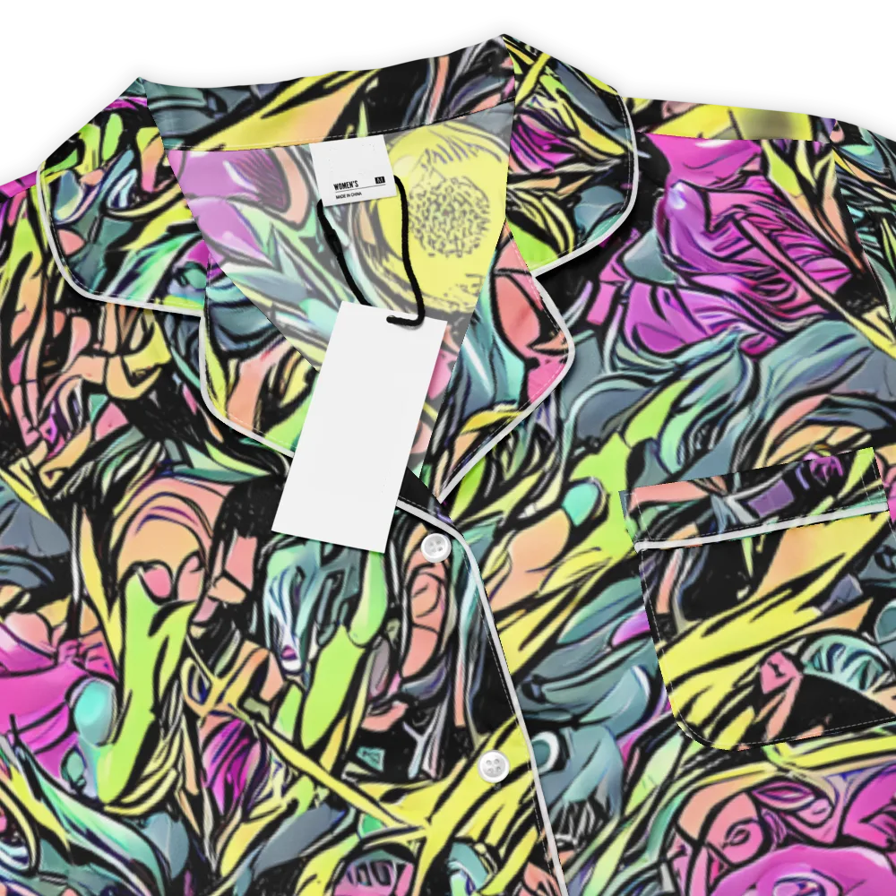 Prism Garden on Women's Short Sleeve Pajama Top — Product details