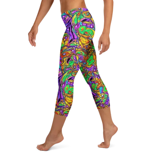 The Vivid Labyrinth on a Capri Leggings