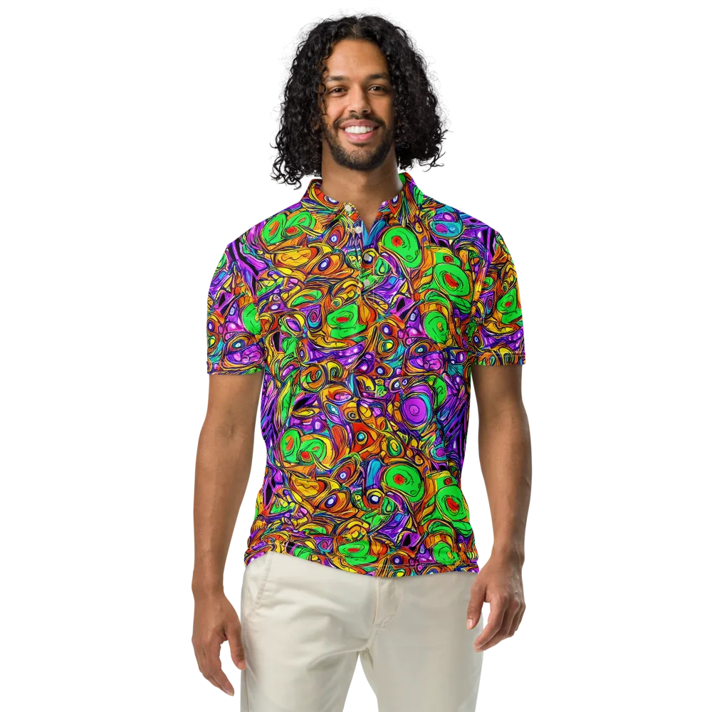 The Vivid Labyrinth on Men's Slim Fit Polo Shirt — Front