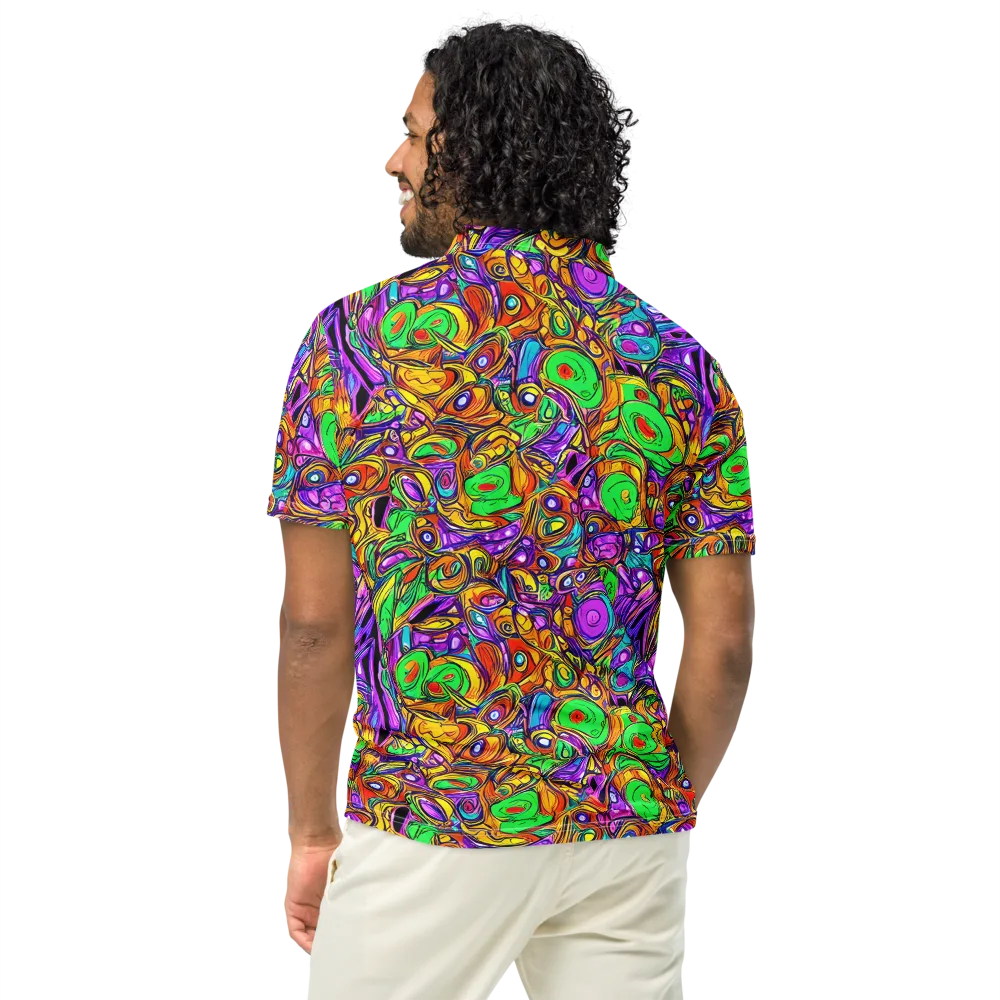 The Vivid Labyrinth on Men's Slim Fit Polo Shirt — Back