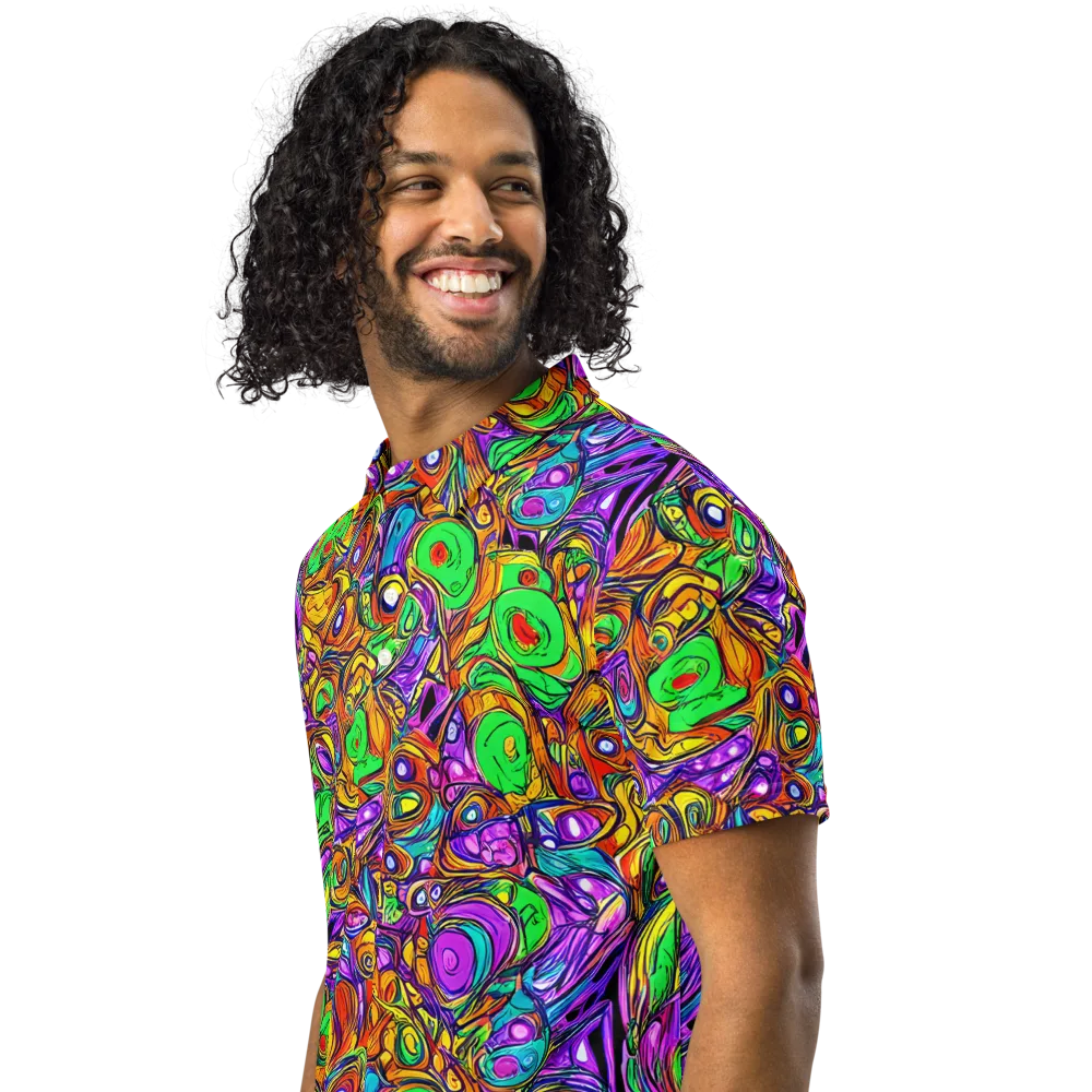 The Vivid Labyrinth on Men's Slim Fit Polo Shirt — Left Front