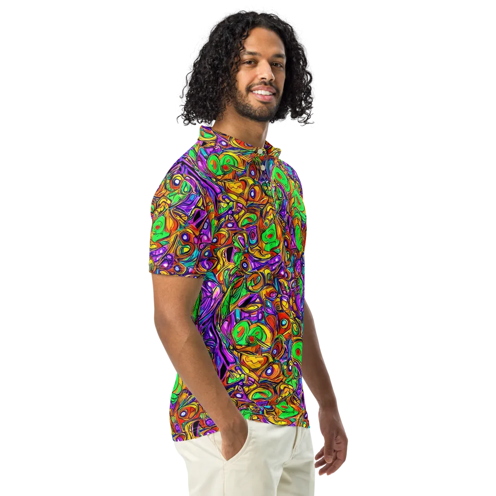 The Vivid Labyrinth on Men's Slim Fit Polo Shirt — Right Front