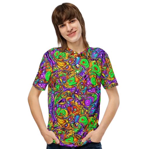The Vivid Labyrinth on a Men's Slim Fit Polo Shirt