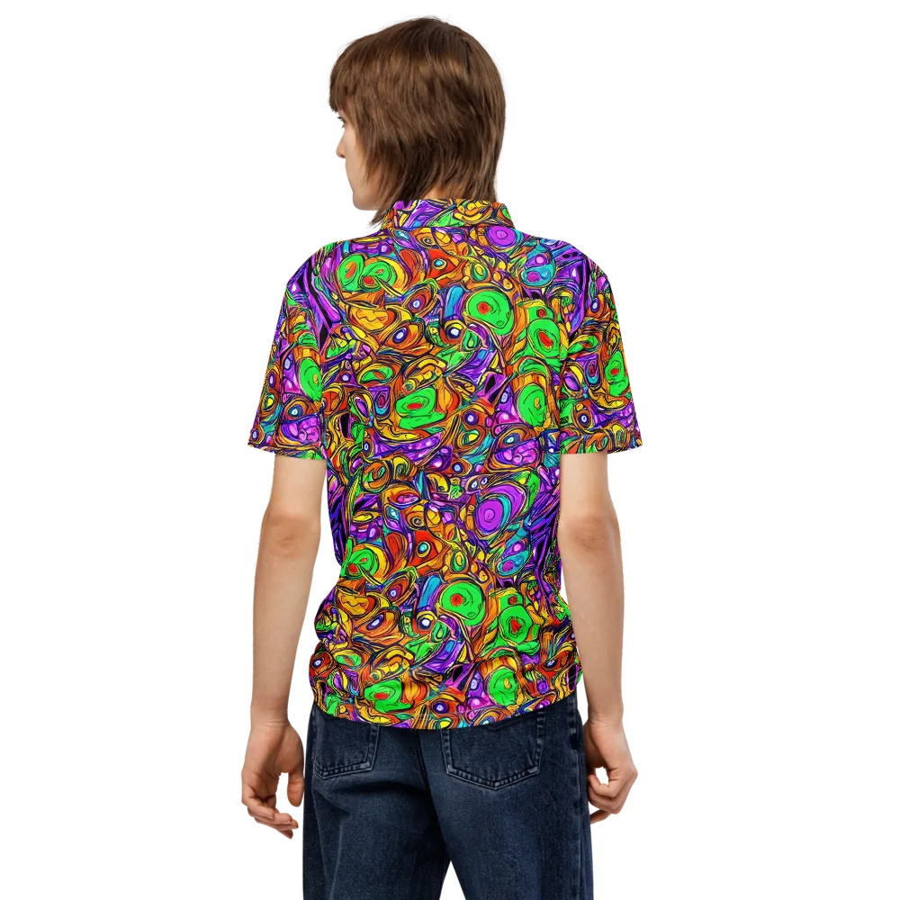 The Vivid Labyrinth on Men's Slim Fit Polo Shirt — Back