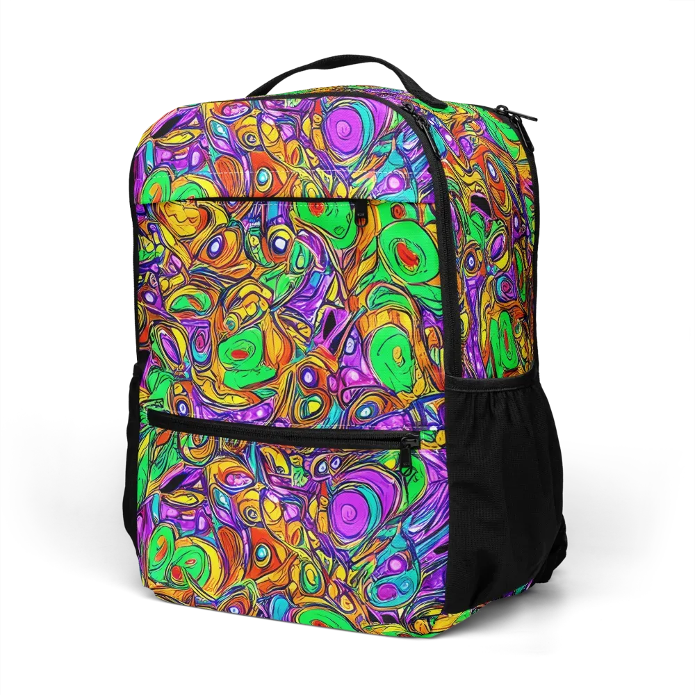 The Vivid Labyrinth on Utility Backpack — Left Front