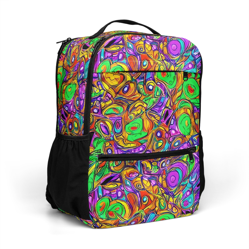 The Vivid Labyrinth on Utility Backpack — Right Front