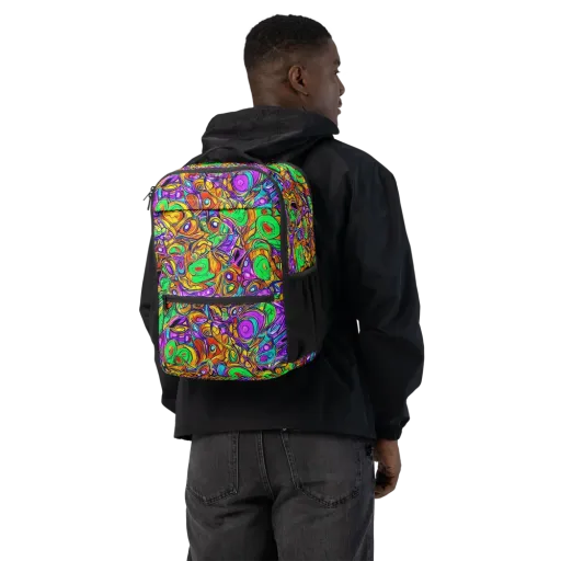 The Vivid Labyrinth on a Utility Backpack