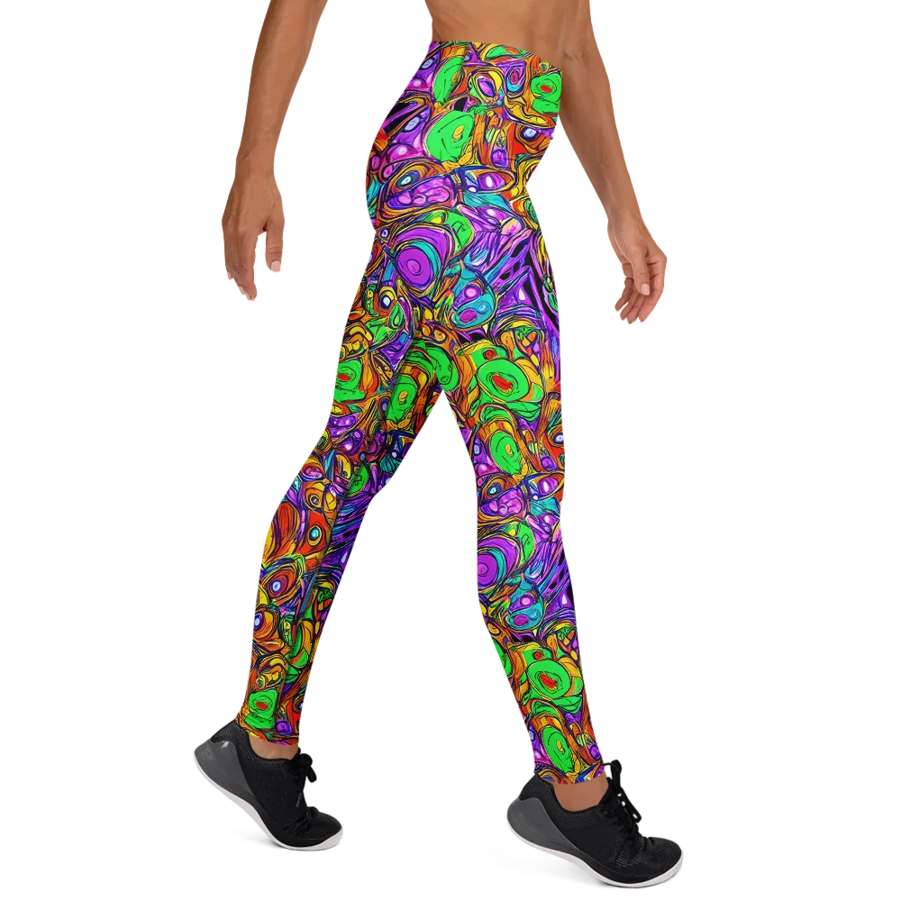 The Vivid Labyrinth on Yoga Leggings — Right