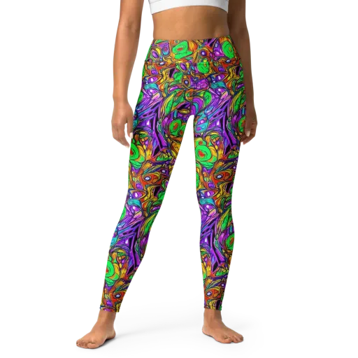 The Vivid Labyrinth on a Yoga Leggings