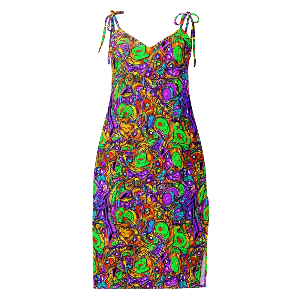 The Vivid Labyrinth on Slip Dress — Front