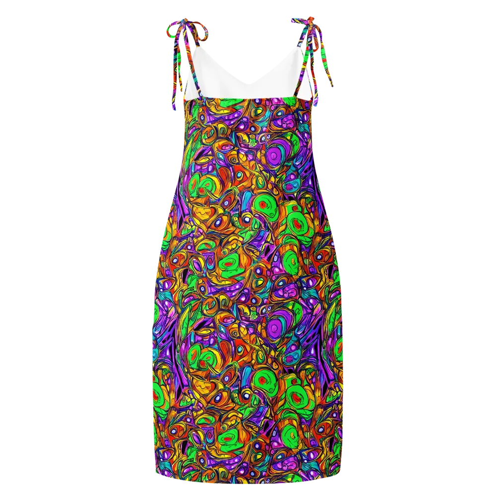 The Vivid Labyrinth on Slip Dress — Back