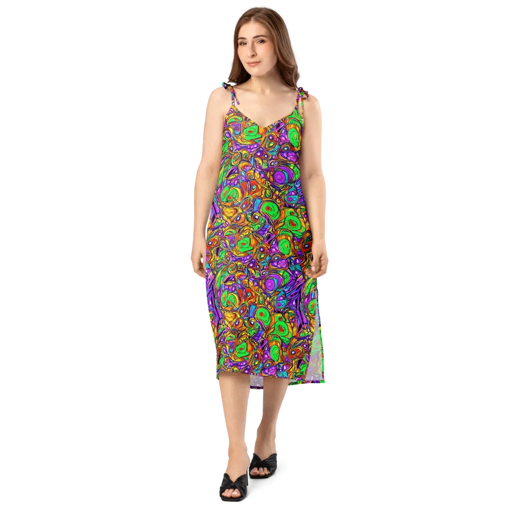 The Vivid Labyrinth on Slip Dress — Front