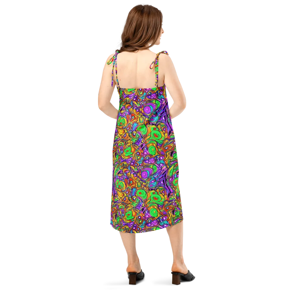 The Vivid Labyrinth on Slip Dress — Back