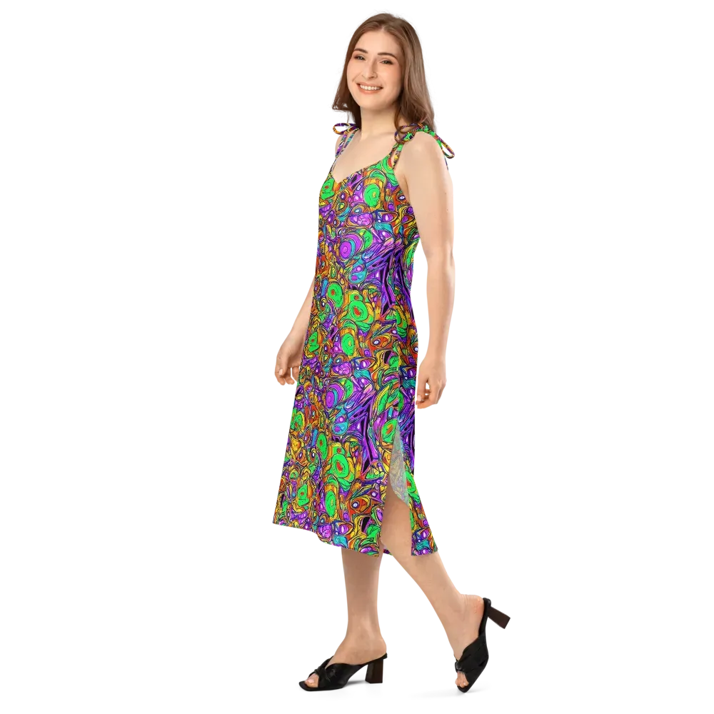 The Vivid Labyrinth on Slip Dress — Left Front