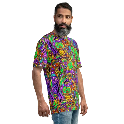 The Vivid Labyrinth on a Men's Crew Neck T-Shirt