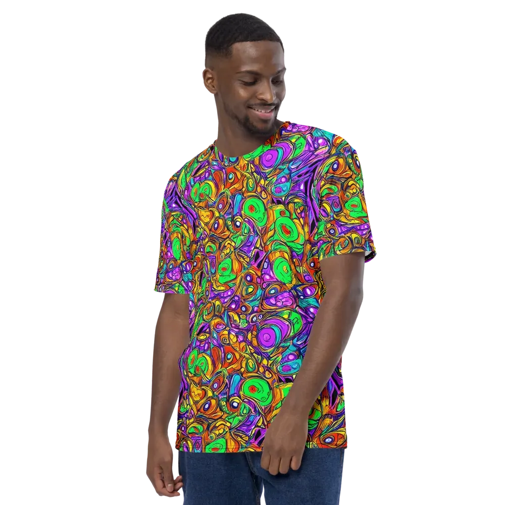The Vivid Labyrinth on Men's Crew Neck T-Shirt — Left
