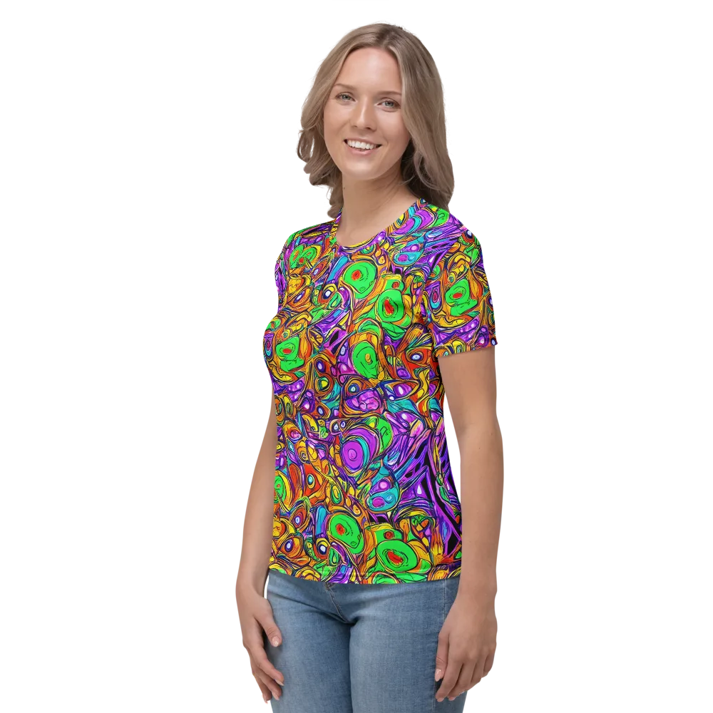 The Vivid Labyrinth on Women's Crew Neck T-Shirt — Left