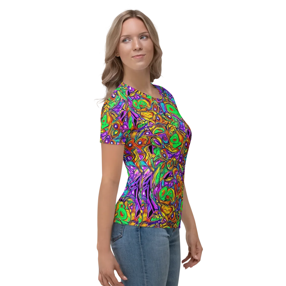 The Vivid Labyrinth on Women's Crew Neck T-Shirt — Right
