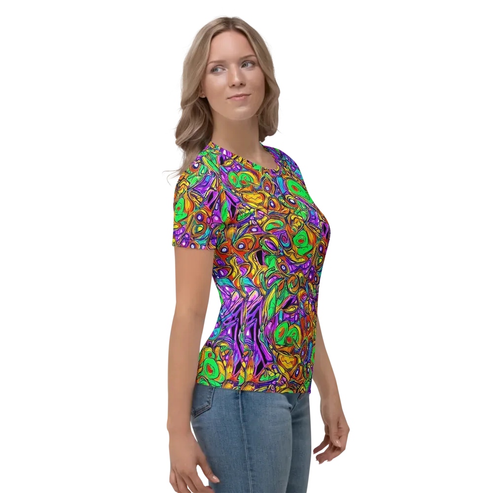 The Vivid Labyrinth on Women's Crew Neck T-Shirt — Right