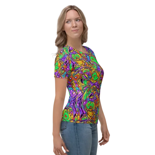 The Vivid Labyrinth on a Women's Crew Neck T-Shirt