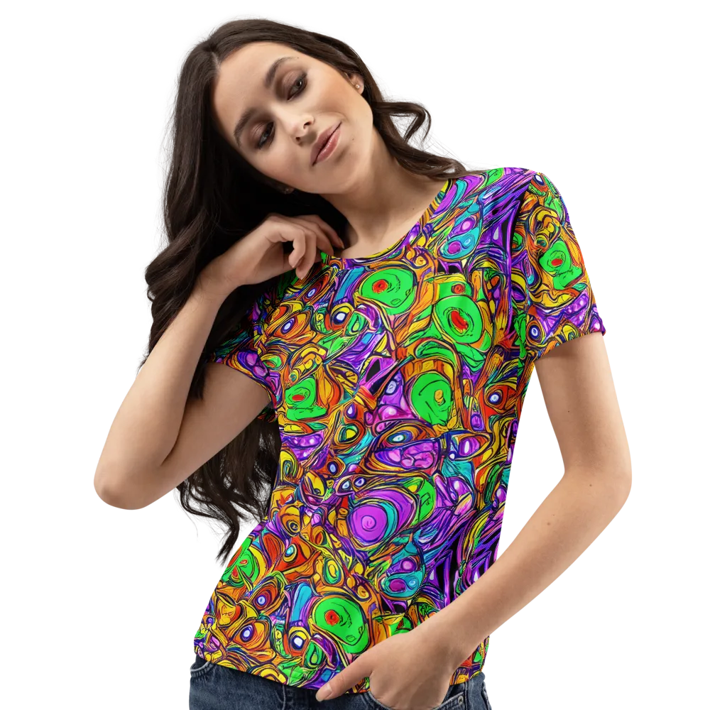 The Vivid Labyrinth on Women's Crew Neck T-Shirt — Left Front