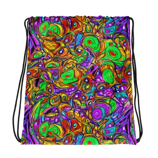 The Vivid Labyrinth on a Drawstring Bag