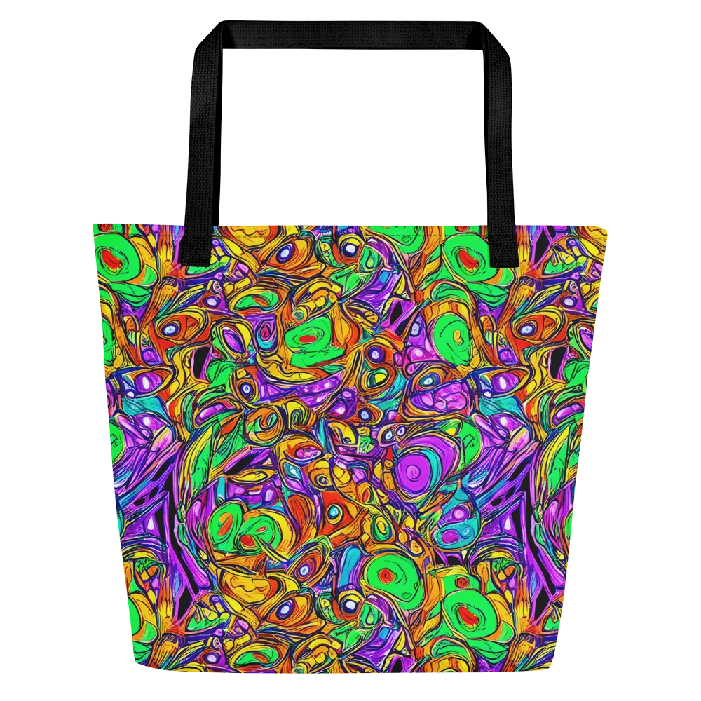 The Vivid Labyrinth on Large Tote Bag W/ Pocket — Front