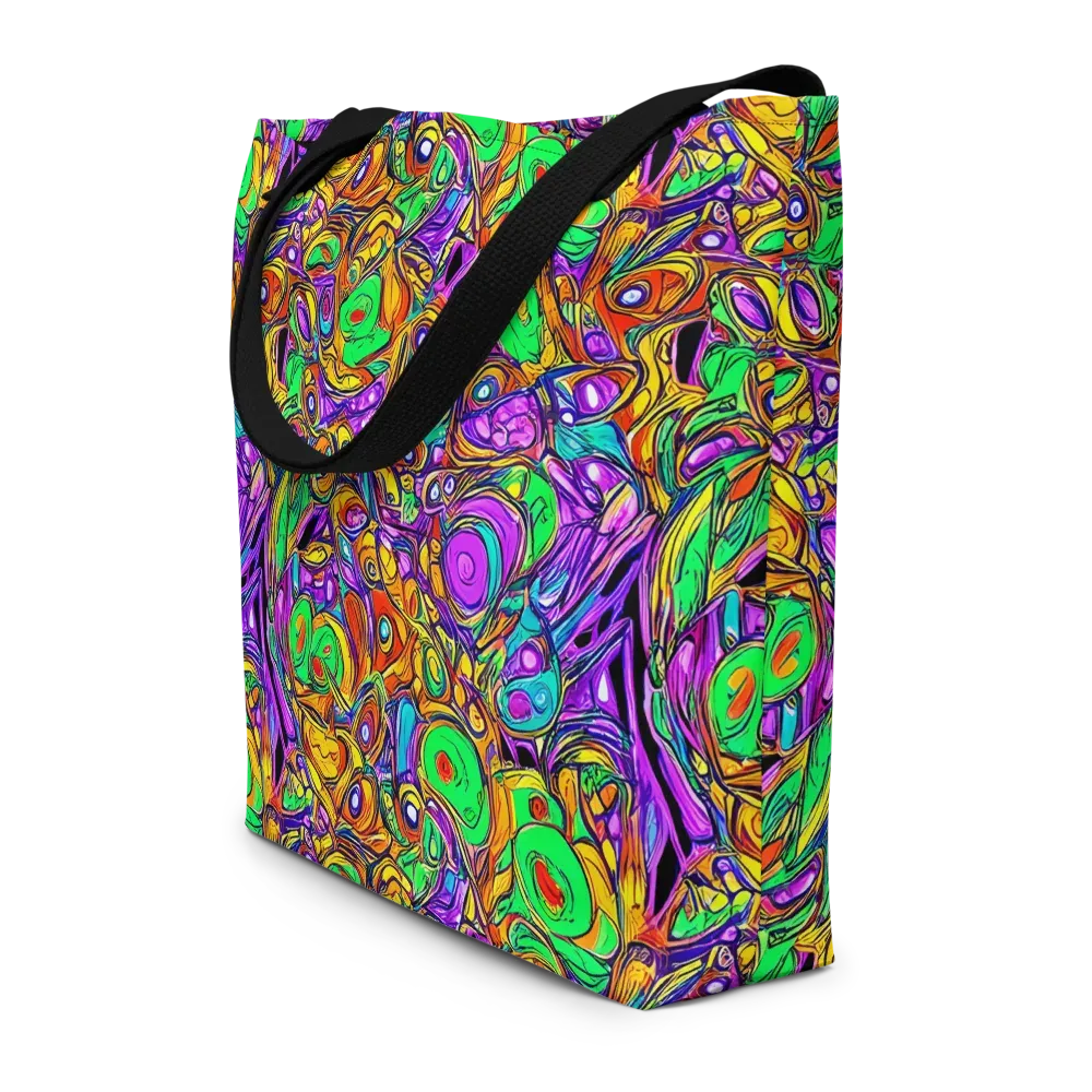 The Vivid Labyrinth on Large Tote Bag W/ Pocket — Front