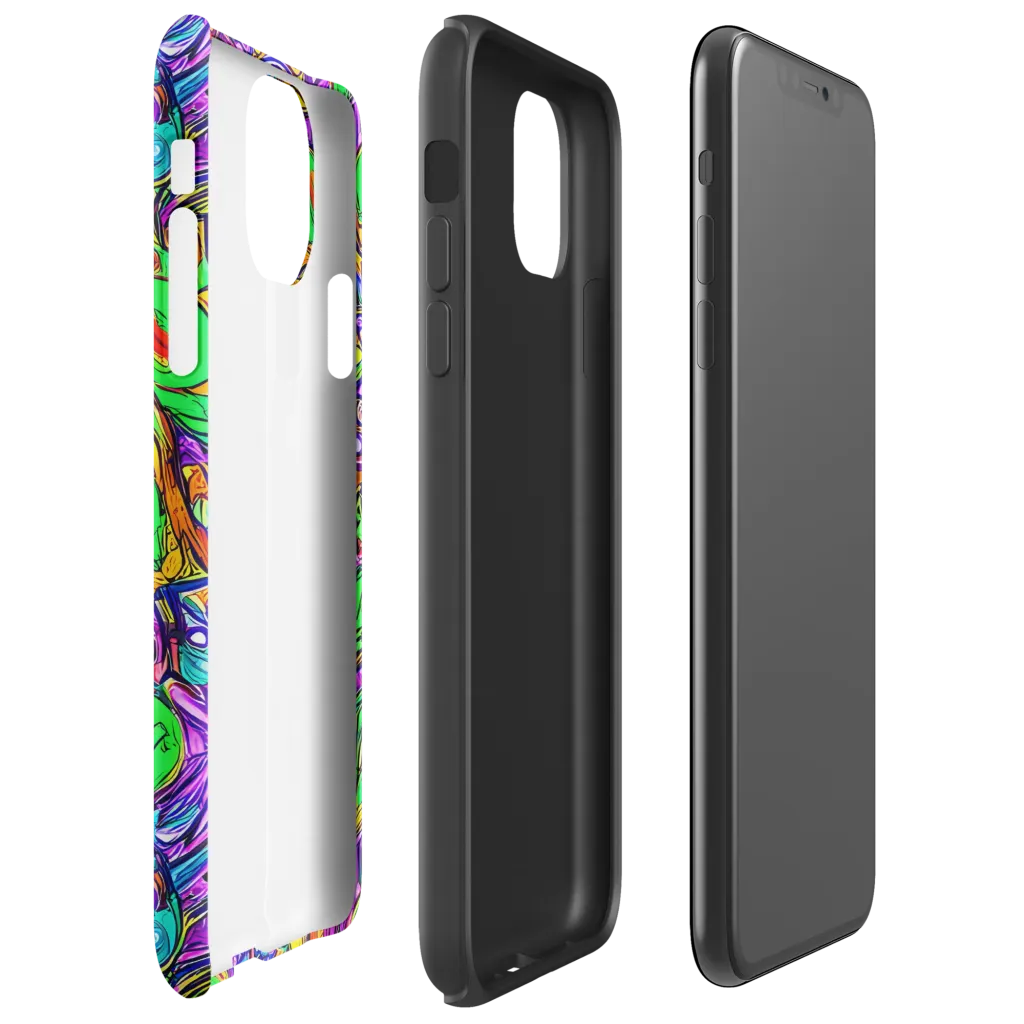 The Vivid Labyrinth on Tough Case for iPhone® — Right