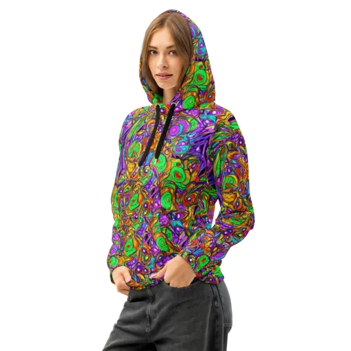 The Vivid Labyrinth on a Cotton Hoodie