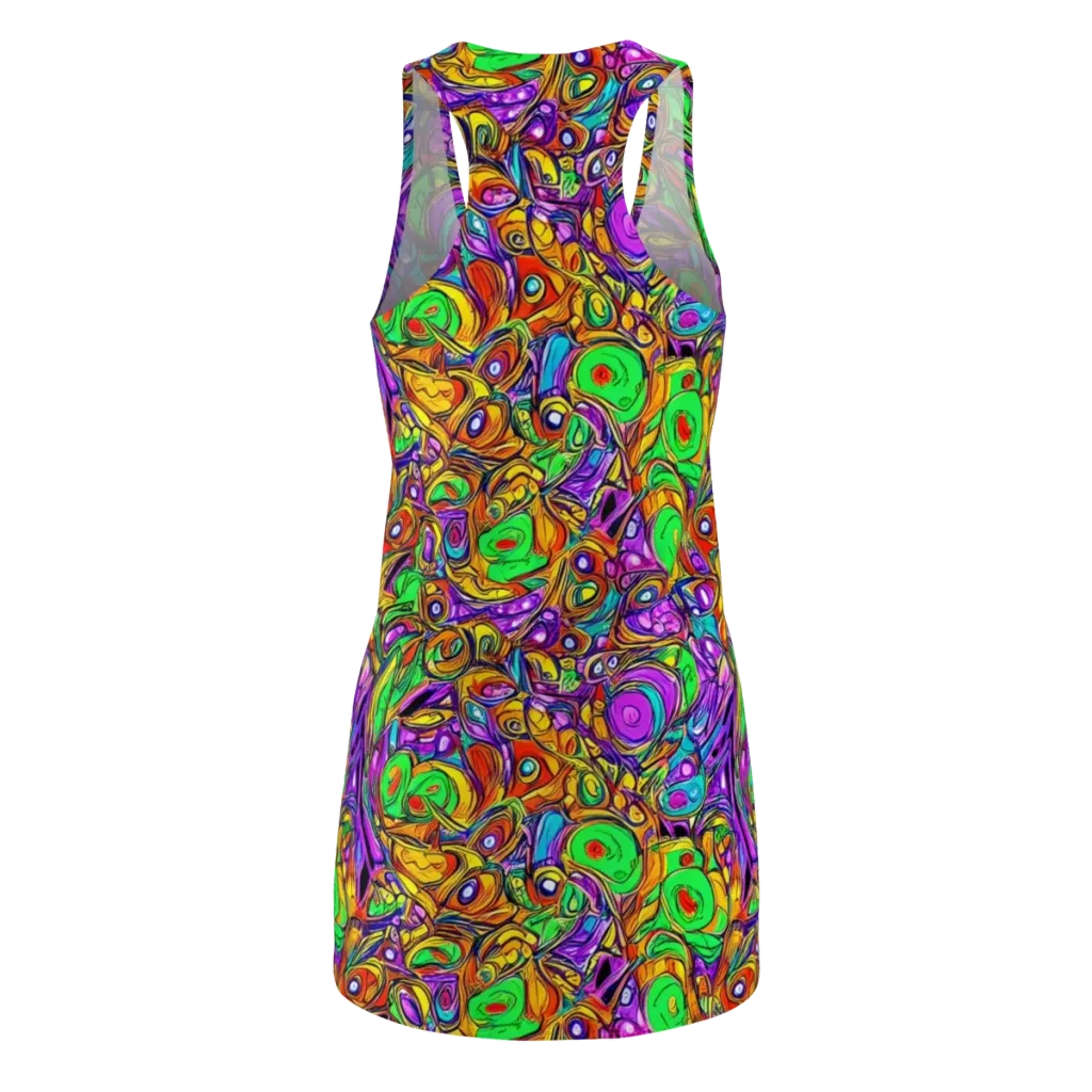 The Vivid Labyrinth on Racerback Dress — Back