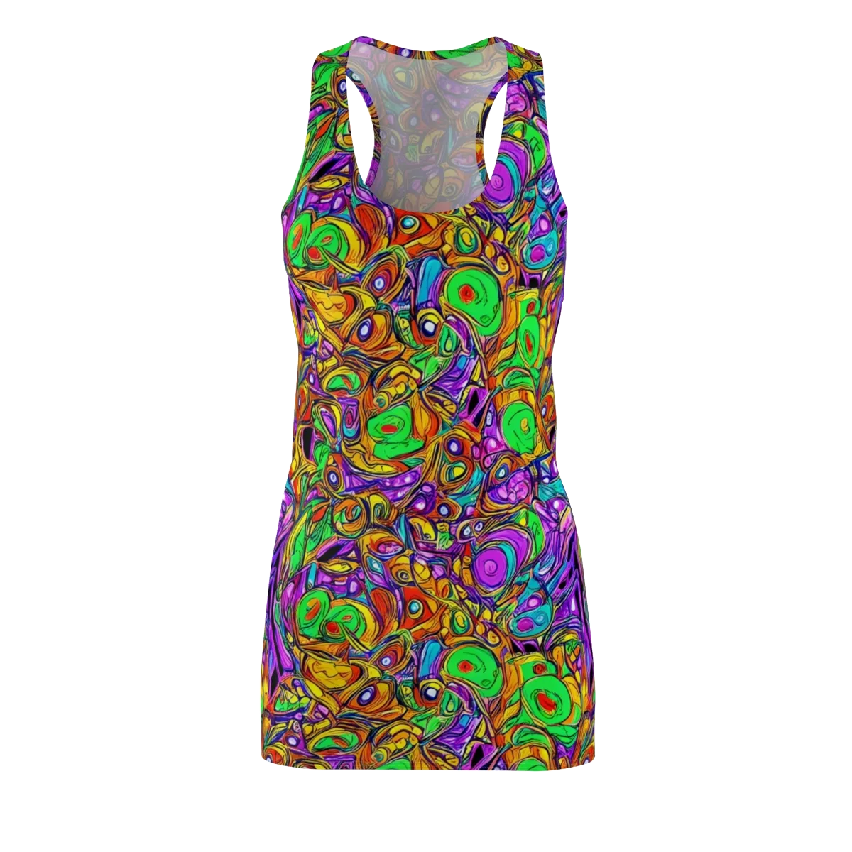 The Vivid Labyrinth on Racerback Dress — Front