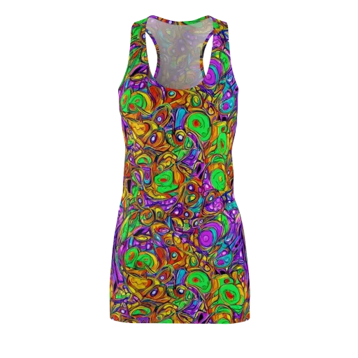 The Vivid Labyrinth on a Racerback Dress