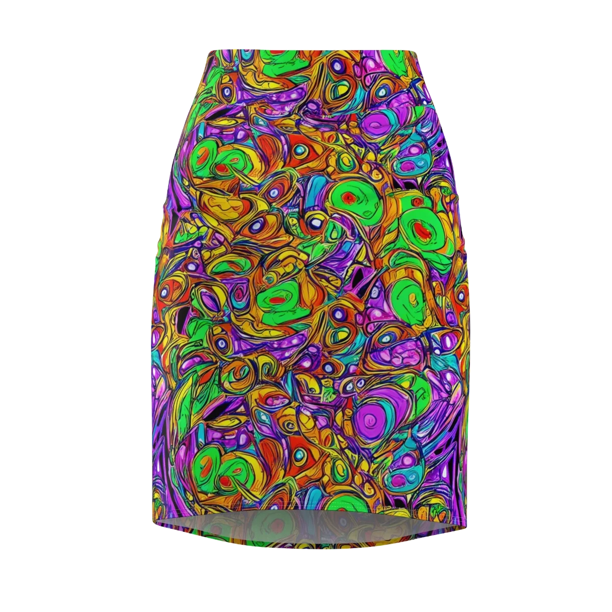 The Vivid Labyrinth on Pencil Skirt — Front