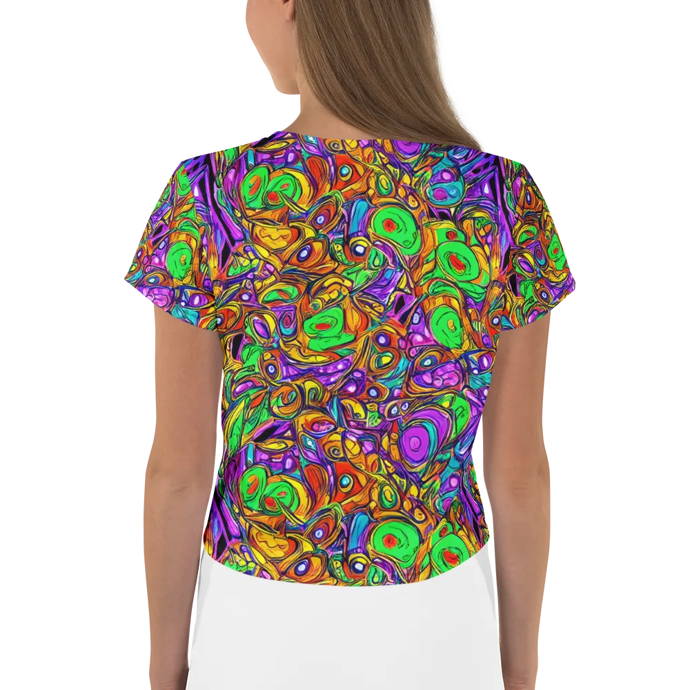 The Vivid Labyrinth on Crop Tee — Back