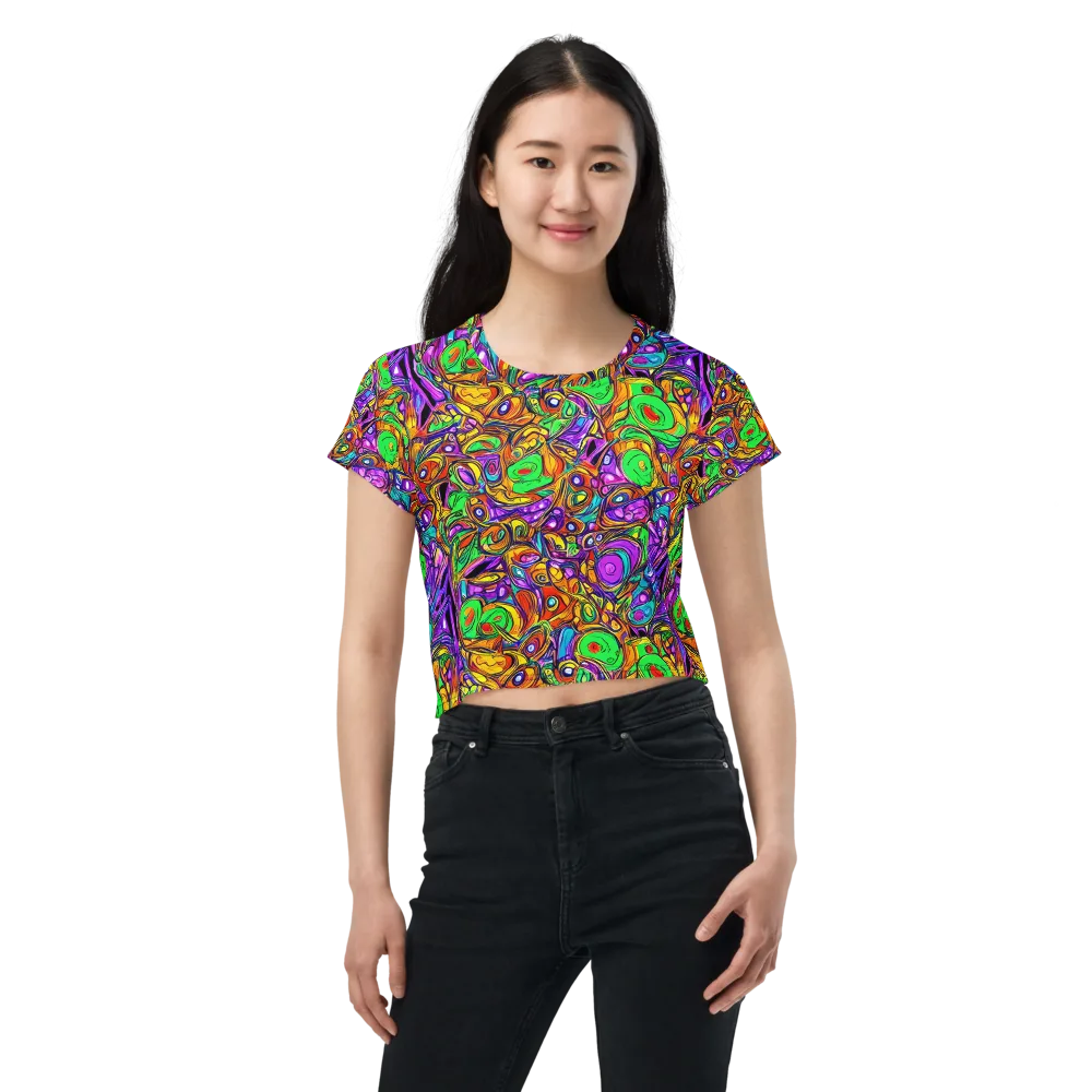 The Vivid Labyrinth on Crop Tee — Front