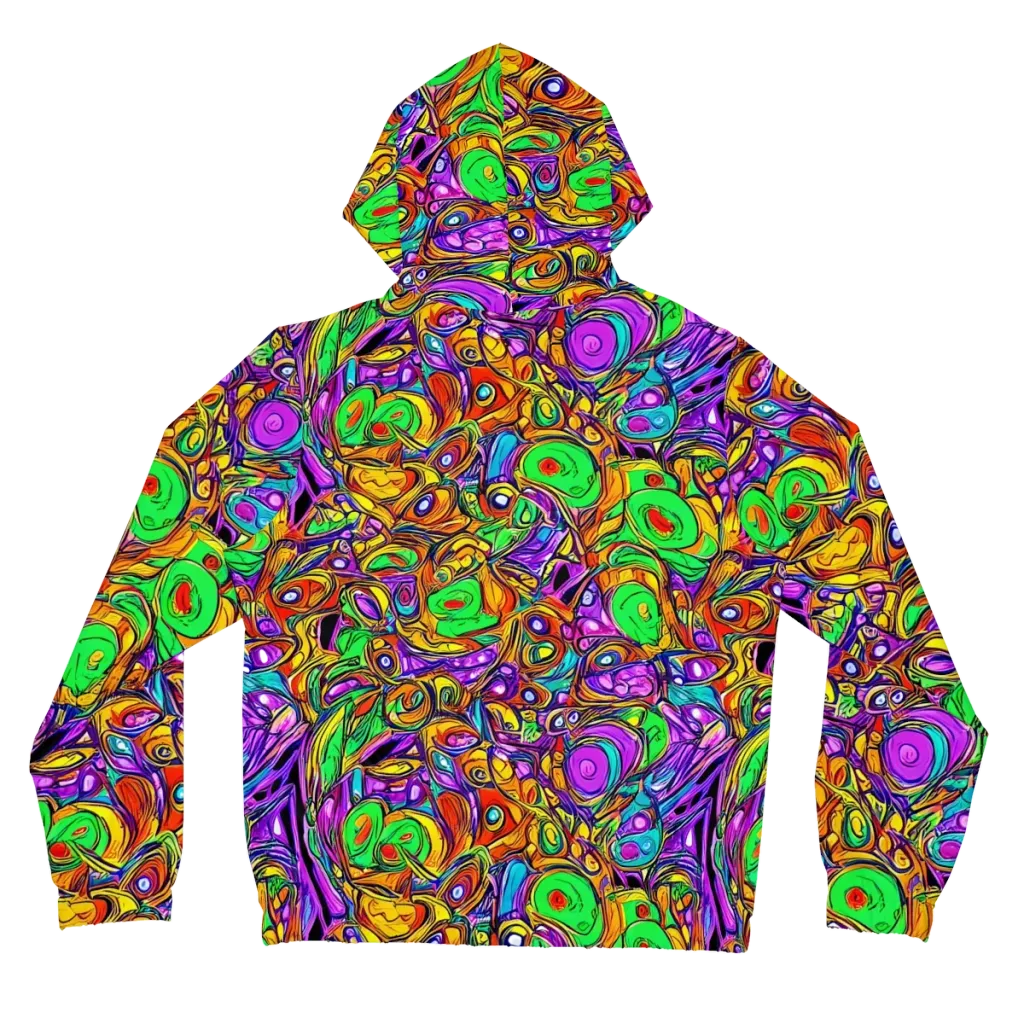 The Vivid Labyrinth on Women's Full-Zip Hoodie — Back