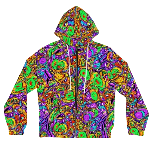 The Vivid Labyrinth on a Women's Full-Zip Hoodie