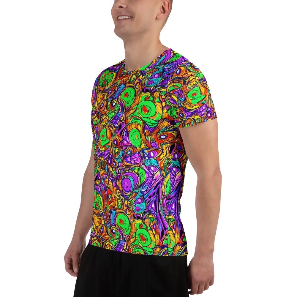 The Vivid Labyrinth on Men's Athletic T-Shirt — Left