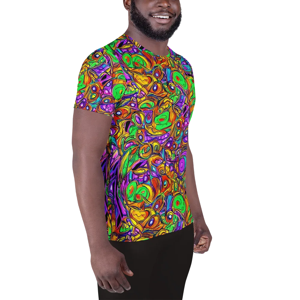 The Vivid Labyrinth on Men's Athletic T-Shirt — Right