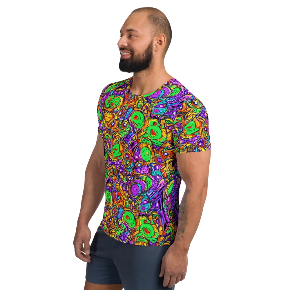 The Vivid Labyrinth on Men's Athletic T-Shirt — Left