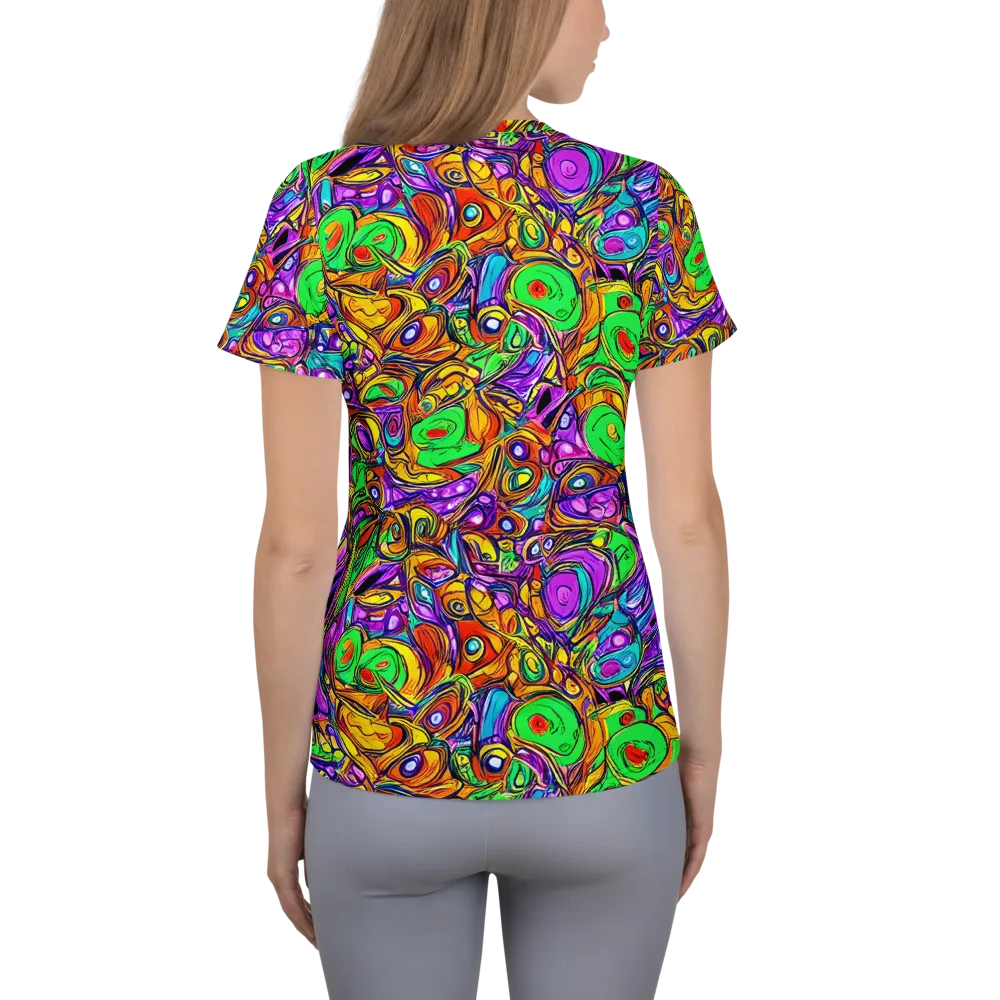 The Vivid Labyrinth on Women's Athletic T-Shirt — Back