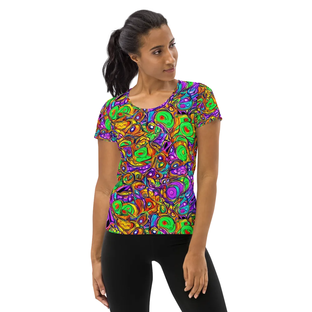 The Vivid Labyrinth on Women's Athletic T-Shirt — Front